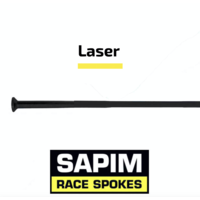 thumb-Sapim Laser 14G - Schwarz - Straight Pull - Speiche-1