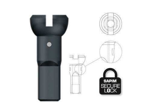 Nippel 15G - Polyax - Alu - Zwart - Secure Lock 