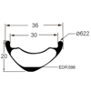 MTB 29-H20-W36 Carbon Felge