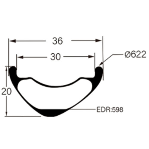 MTB 29ER H20-W36  Carbon Rim 