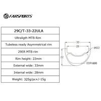 thumb-MTB 29ER H22-W33 Carbon Velg-6