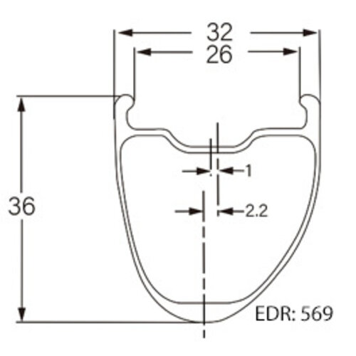 Gravel / Road Disc Brake H36-W32 Carbon Felge 