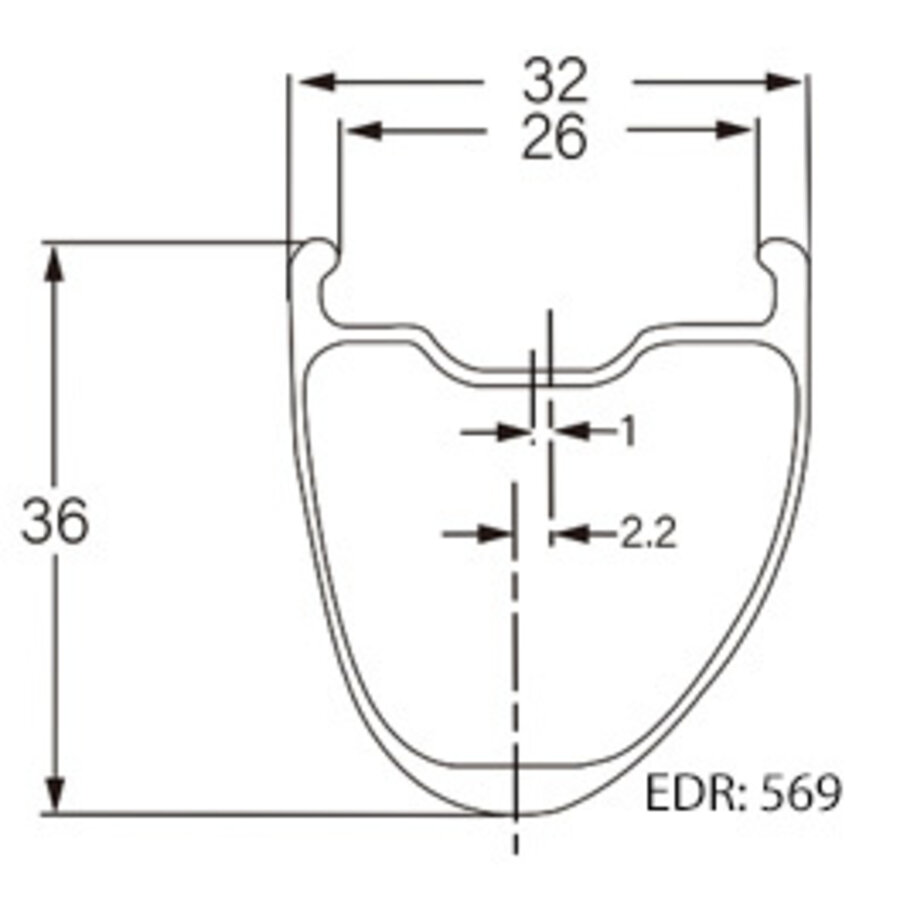 Gravel / Road Disc Brake H36-W32 Carbon Felge-1