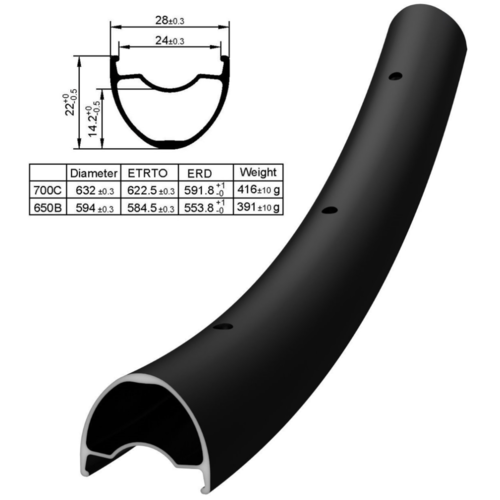 WP. Gravel Disc Brake H22-W24 Alu Rim 