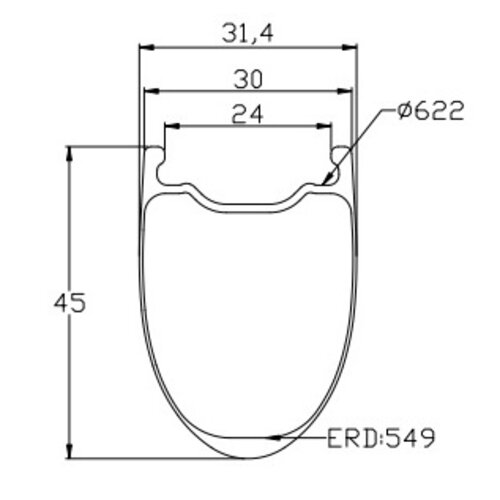 Road Disc Brake H45-W30 Carbon Rim 