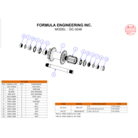 thumb-Formula axle and bearings 0484A for DC-3248 hub-2