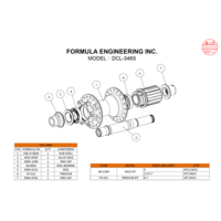 thumb-Formula axle and bearings 0459 for TD-148S/ DCL-348A/ DCL-348S hub-4