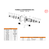 thumb-Formula axle and bearings 0444A for RX-142 hub-2