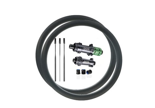 Road Disc Brake H45-W30 Carbon Velg + OGS Ultra Light Carbon Spoke Hubset + Alpina Carbolite + Nipples 