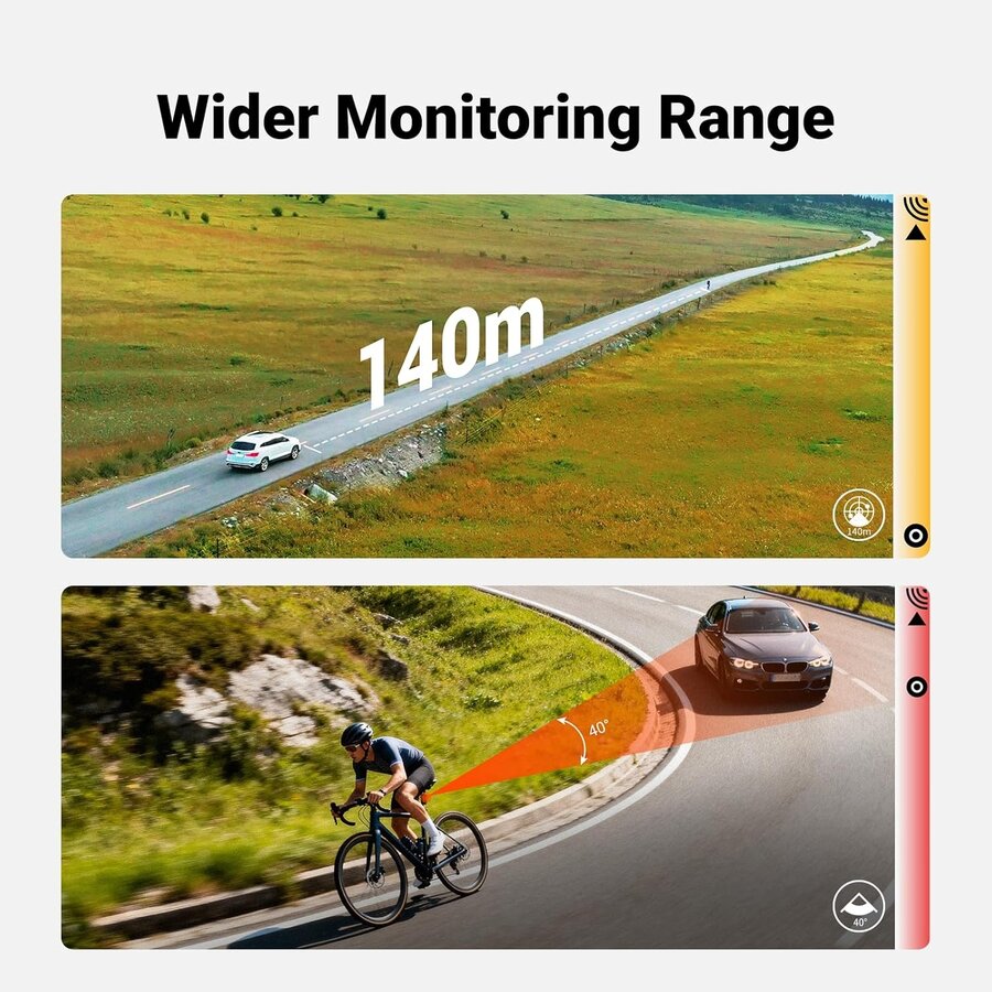 Coospo TR70 Smart Radar Rücklicht – Radar + Licht – kompatibel mit Garmin / Wahoo-4