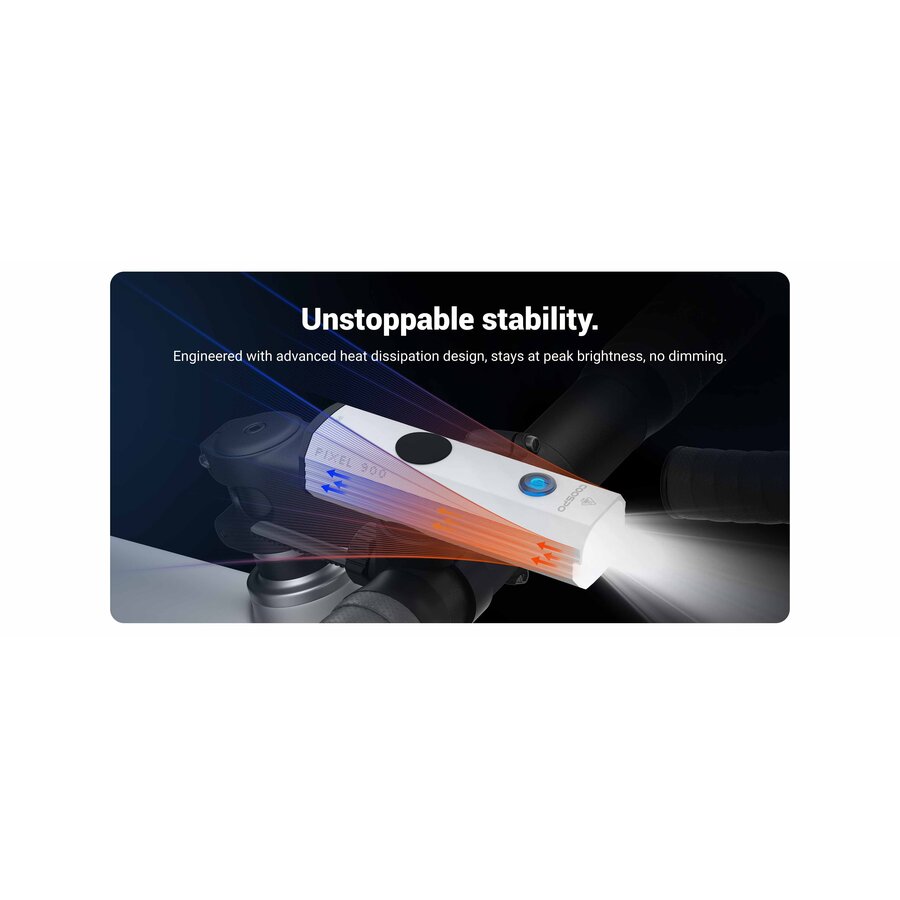 COOSPO PIXEL 900 bike front light – 900 lumens – 2000 mAh – IPX6 – incl. GoPro adapter-2