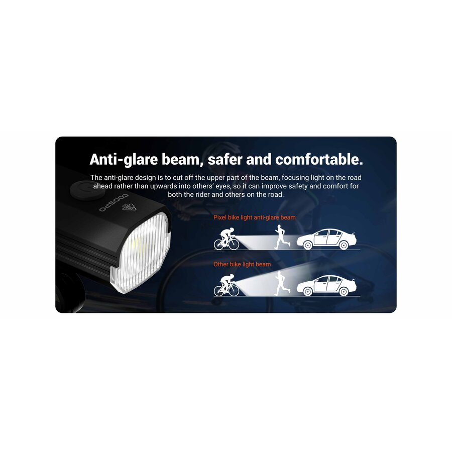 COOSPO PIXEL 900 Fahrradlampe – 900 Lumen – 2000 mAh – IPX6 – inkl. GoPro-Adapter-3