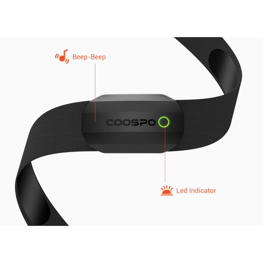 COOSPO H808S Brustgurt – ANT+ & Bluetooth – Garmin/Wahoo/Hammerhead-3