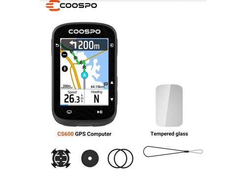 COOSPO CS600 GPS Fahrradcomputer – Karten-Navigation – 2.4” Touch – 36h Akku 