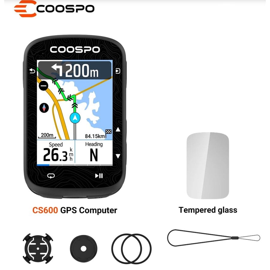 COOSPO CS600 GPS Bike Computer – Map Navigation – 2.4” Touch – 36h Battery-1