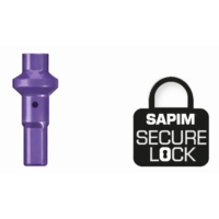 thumb-Sapim Nipple 14G - Polyax - Alu - Double Square - Lila - Secure Lock-1