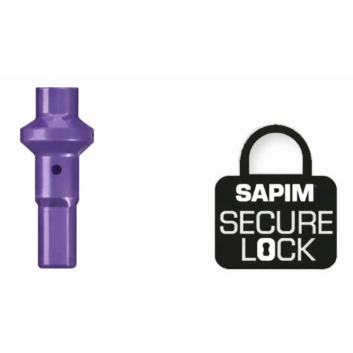 Nipple 14G - Polyax - Alu - Double Square - Lila - Secure Lock 