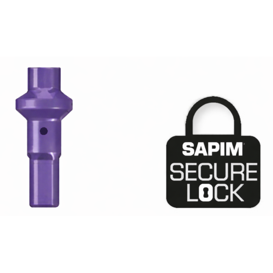 Sapim Nipple 14G - Polyax - Alu - Double Square - Lila - Secure Lock-1