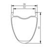 WP. Gravel Disc Brake H45-W38 Carbon Rim