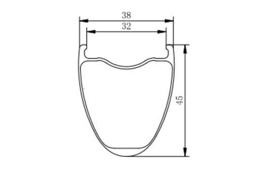 Gravel Disc Brake H45-W38 Carbon Rim 