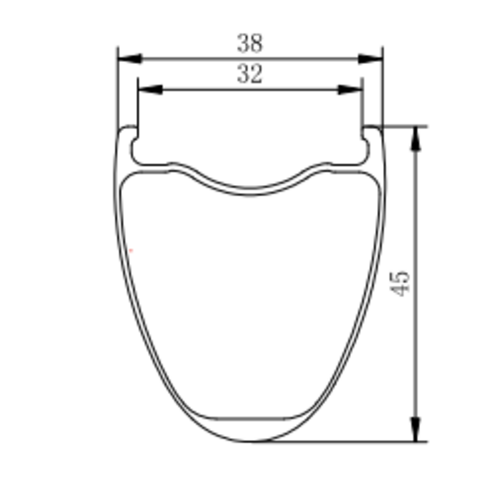 Gravel Disc Brake H45-W38 Carbon Rim 