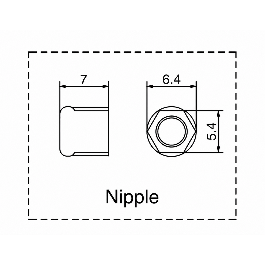 Alu - Carbolite Nipple - Internal - Schwarz - Locking-3