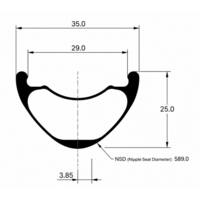 thumb-MTB 29ER H25-W35 OEM Carbon Rim-1