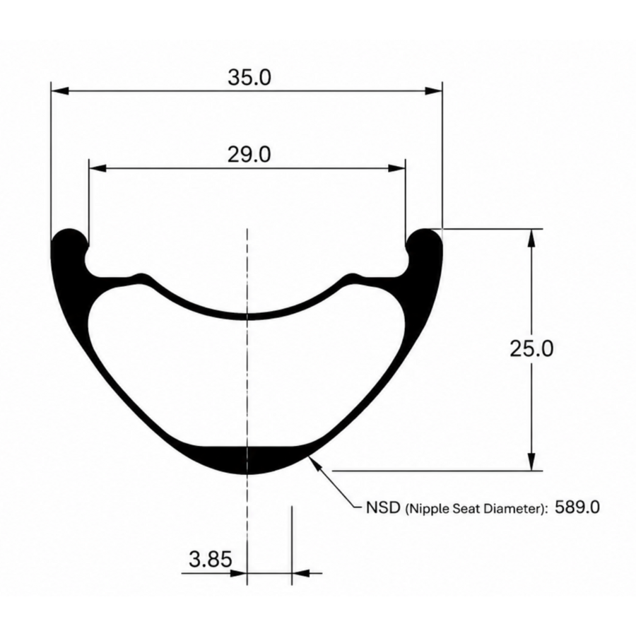 MTB 29ER H25-W35 OEM Carbon Rim-1