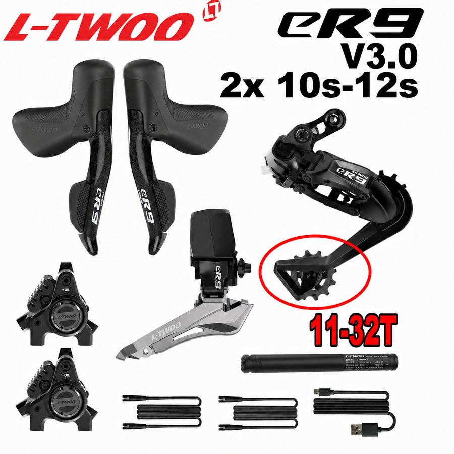 L-TWOO eR9 Wireless Electronic Road Groupset – runs 10, 11 and 12 speed (2×10/11/12, Hydraulic)-1