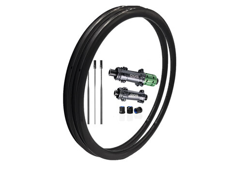 Road Disc Brake H32-W32 Carbon Rim + OGS Ultra Light Carbon Spoke Hubset + Alpina Carbolite + Nipples 