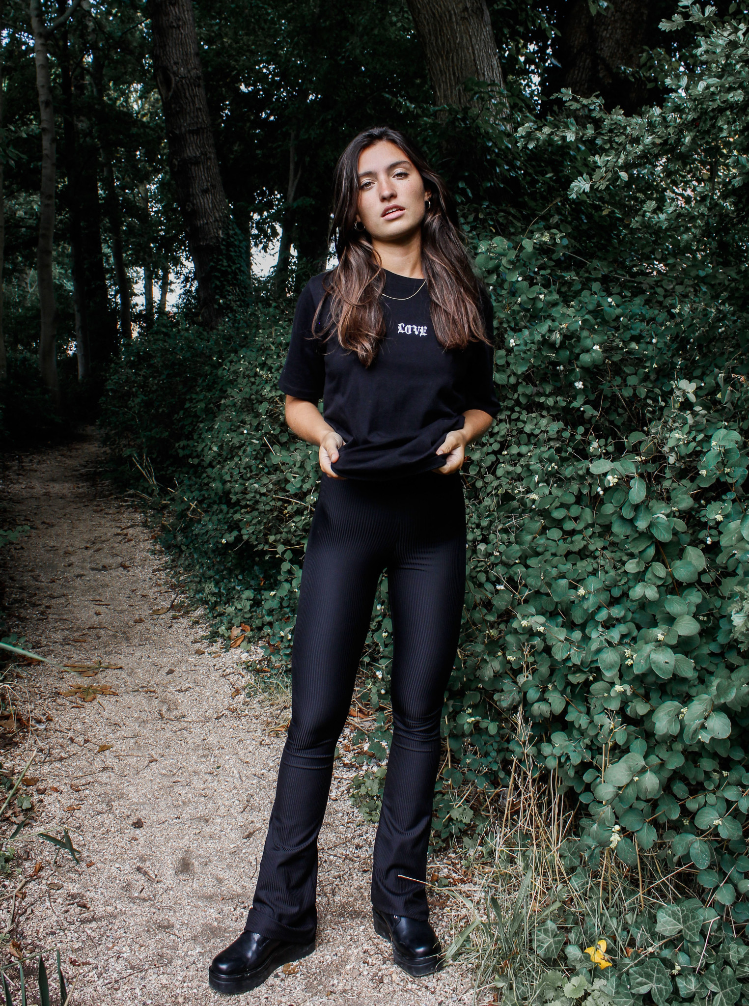 flared legging ribbed