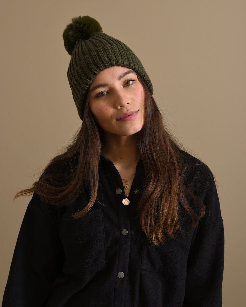 hunter green beanie