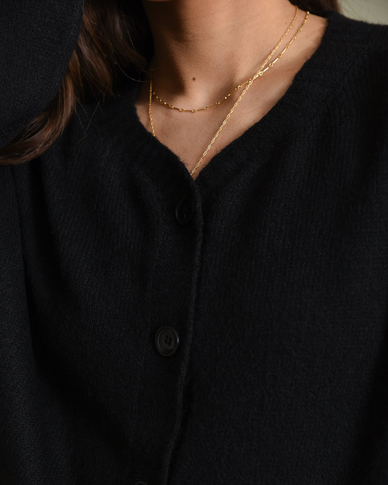 chunky knit cardigan short