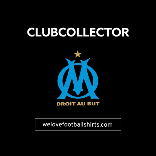 A large selection of football shirts from Olympique Marseille