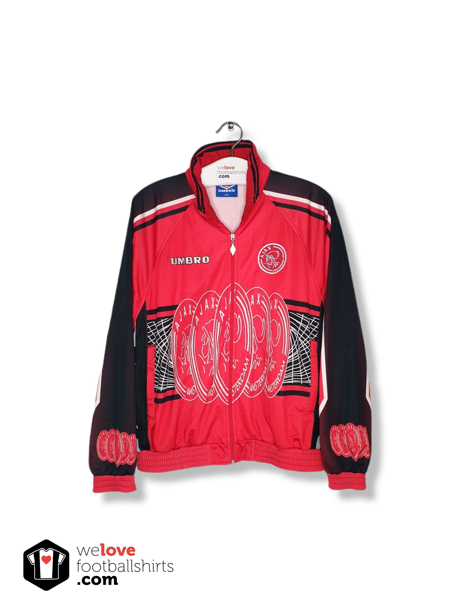 spuiten Nevelig pedaal Umbro vintage trainingsjack AFC Ajax 1997/98 - Welovefootballshirts.com