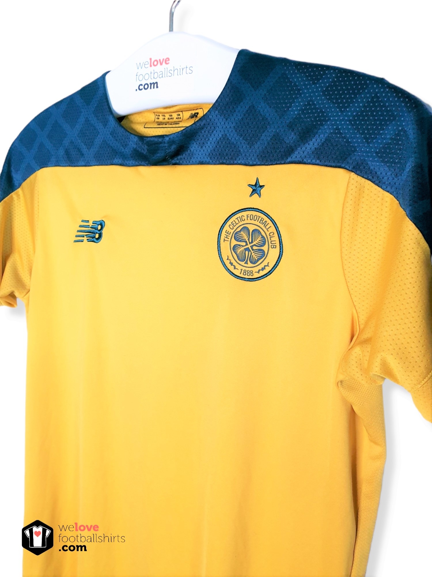 Celtic FC New Balance 2019/20 Away Jersey Kit Shirt Yellow New with Tags