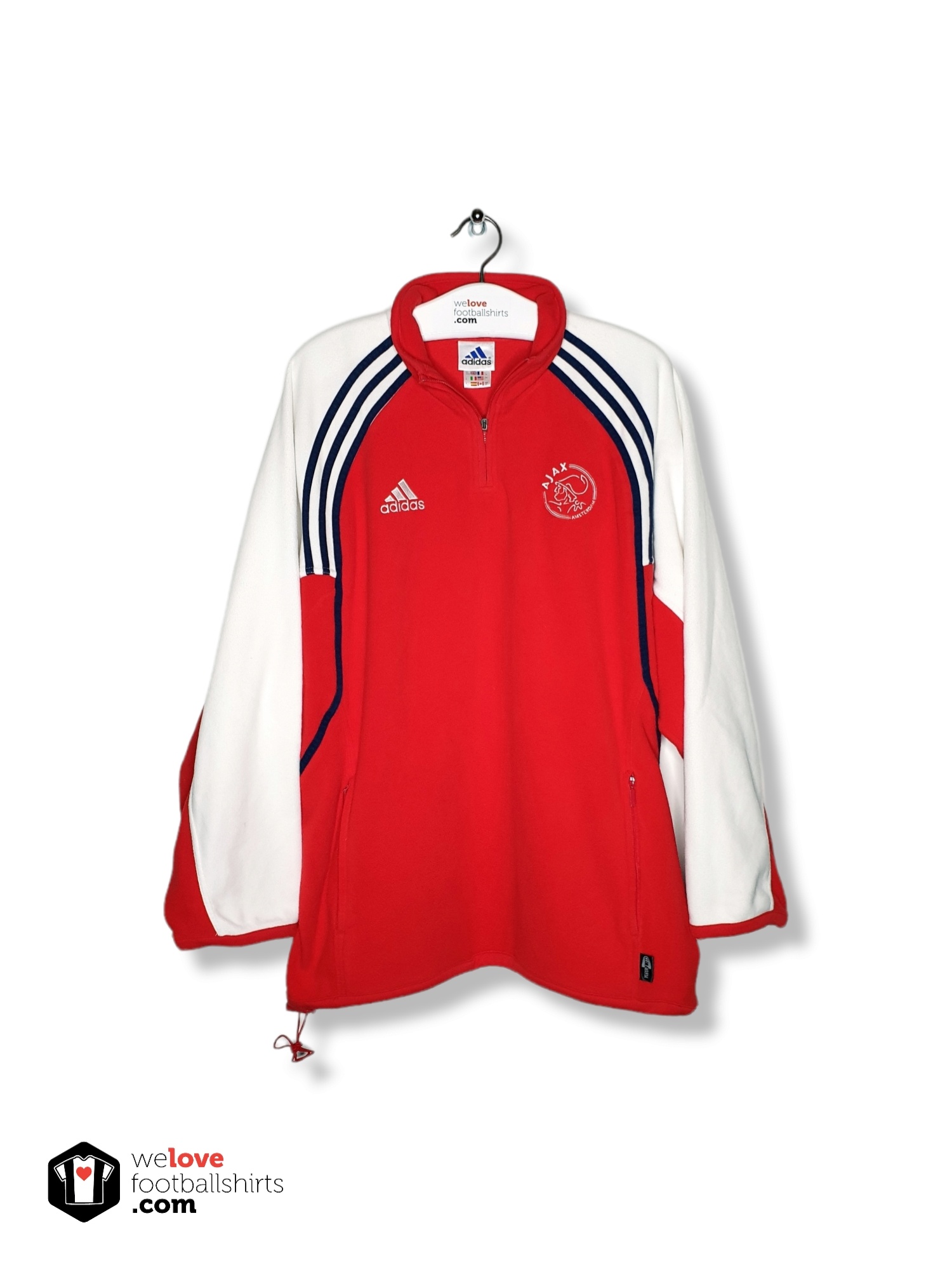 Volg ons Statistisch de eerste Adidas voetbal fleece trui AFC Ajax 2000/01 - Welovefootballshirts.com