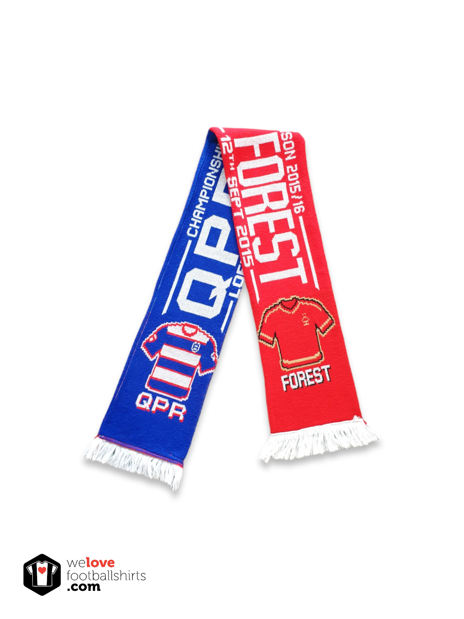 Original Football Scarf QPR Nottingham Forest