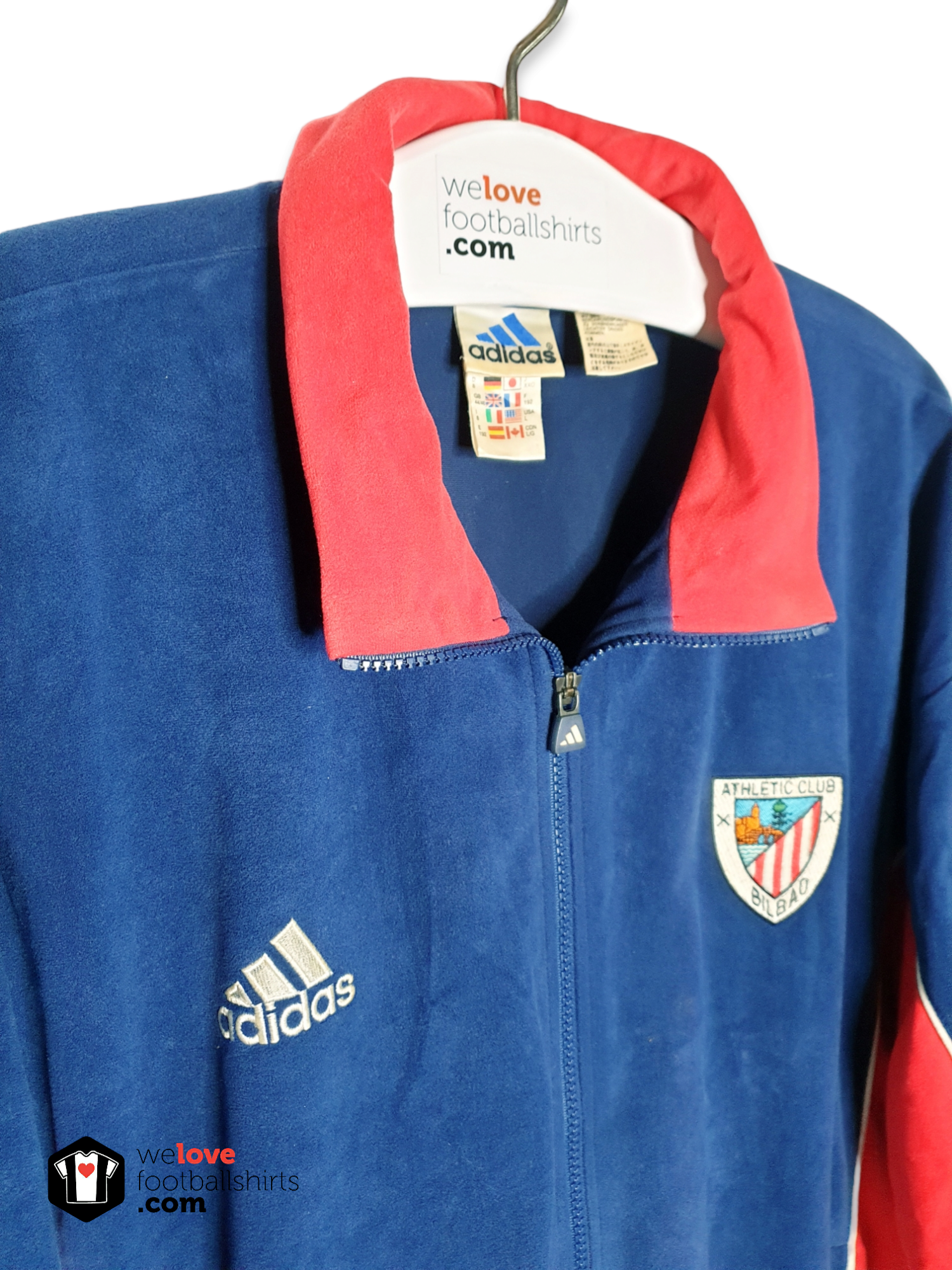 Marinero Se infla Seguro Adidas track jacket Athletic Bilbao 00s - Welovefootballshirts.com