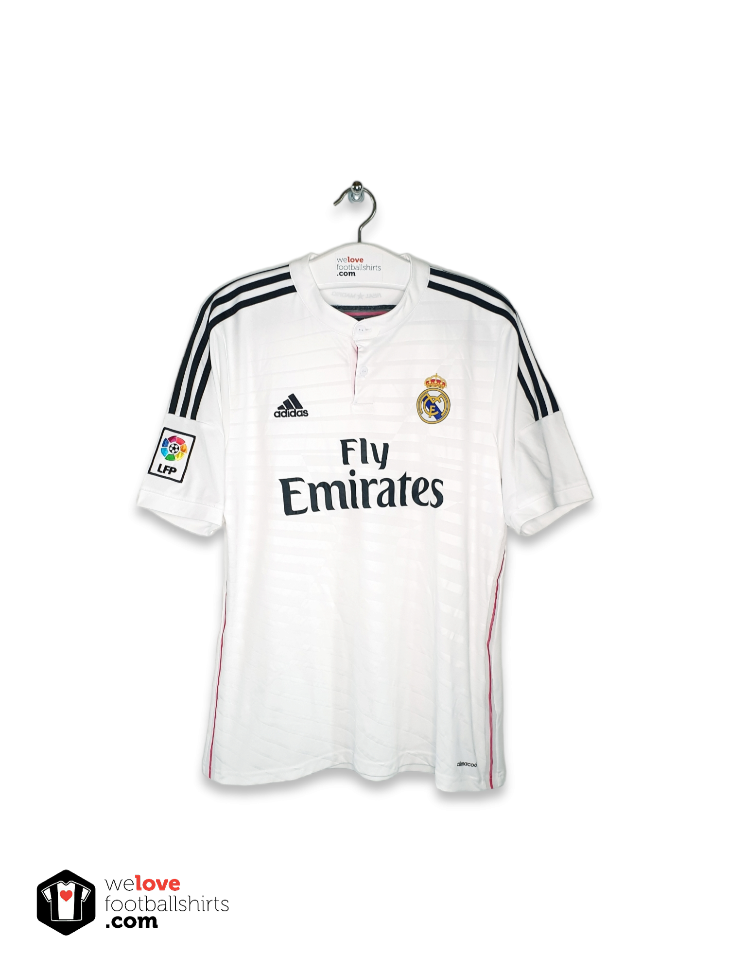 ADIDAS Emirates Fly Better Soccer Football Jersey Shirt Maillot Sz Lg White