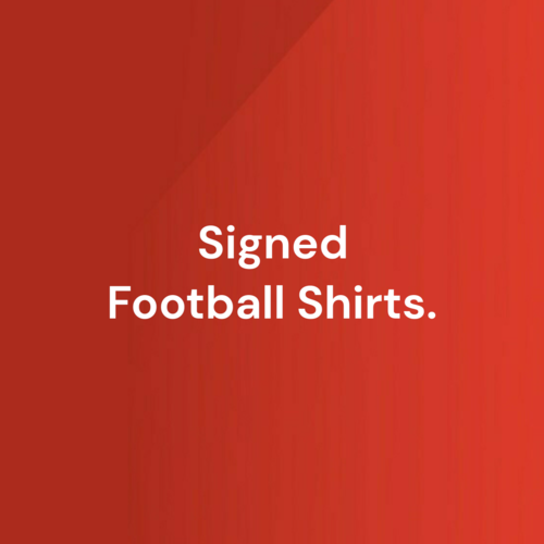 A wide range of signed football shirts