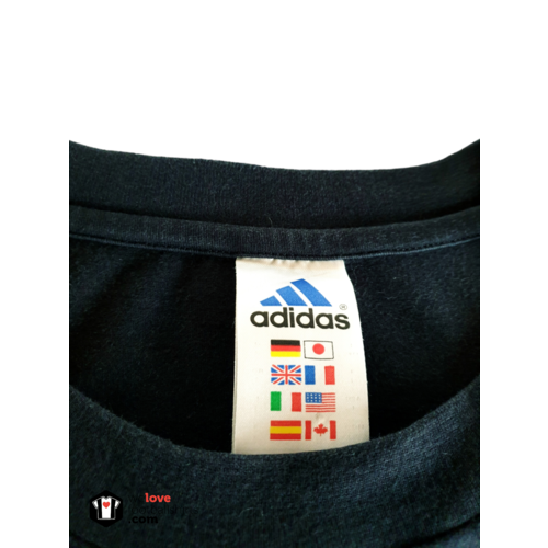 Adidas Original Adidas Baumwoll-Fußball-Vintage-T-Shirt AC Mailand