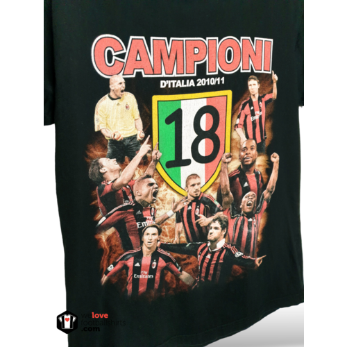 Fanwear Original Fanwear Baumwoll-Fußball-Vintage-T-Shirt AC Mailand