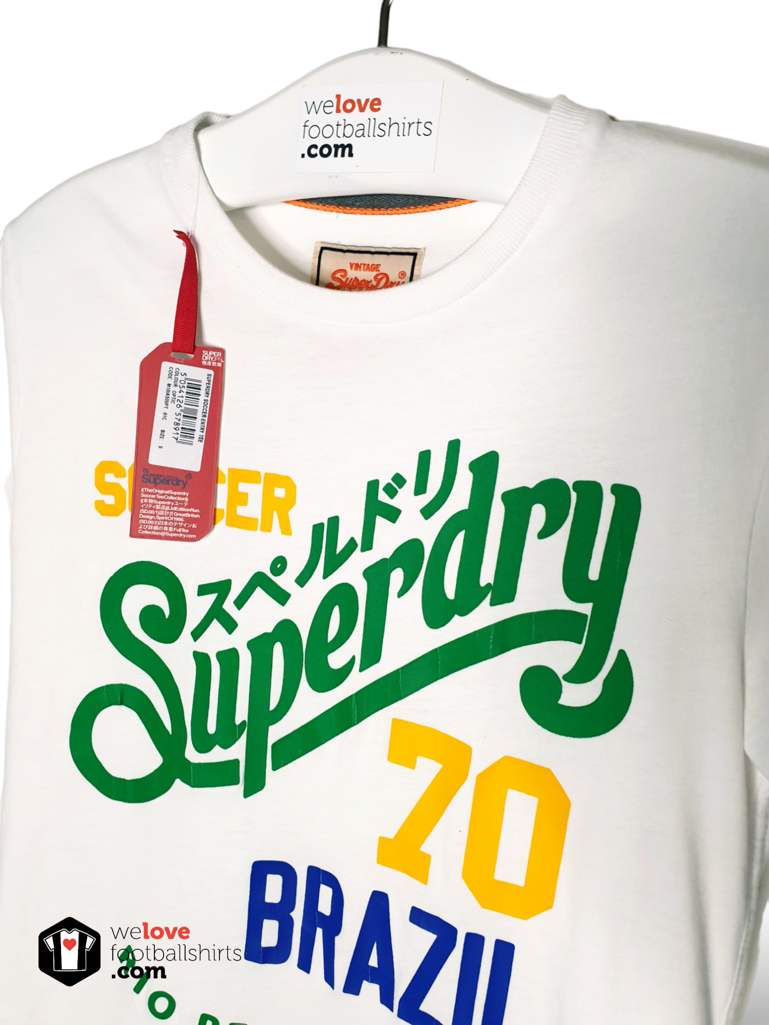 Fanwear Original Fanwear cotton football vintage t-shirt Superdry Brasil 70
