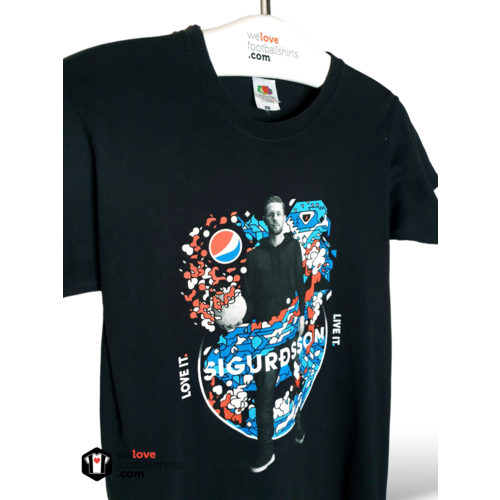 Fanwear Original Fanwear Baumwoll-Fußball-Vintage-T-Shirt Pepsi Sigurdsson