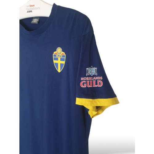 Umbro Origineel Fanwear katoen voetbal vintage t-shirt Zweden
