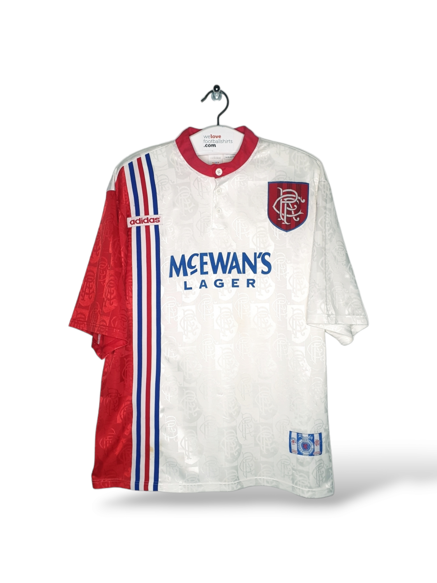 Adidas football shirt Rangers FC 1996/97 - WeLoveFootballShirts.com
