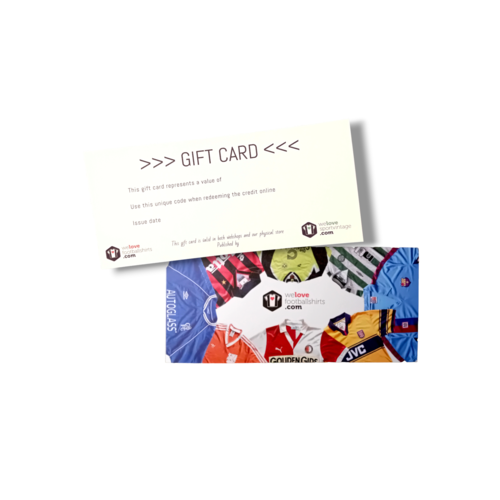 GIFT CARDS WeLoveFootballShirts GIFT CARD