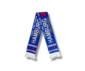Sciarpa Tifosa Hamburger SV - Sciarpa Club Ufficiale In Blu, Bianco E Nero, 100% Poliacrilico