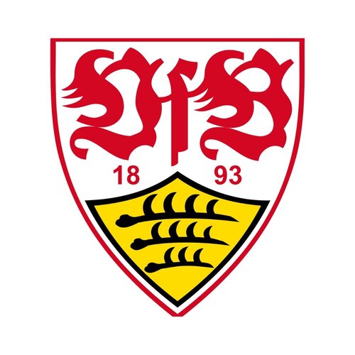 A large selection of football shirts from VfB Stuttgart